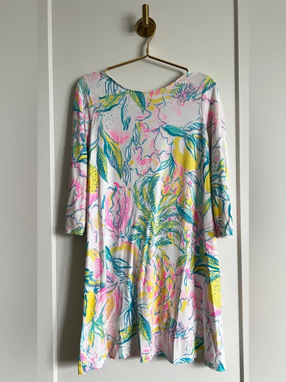Lilly Pulitzer Ophelia Swing Dress Multi Fiesta Bamba Medium Lattice Back Dress - Picture 7 of 16